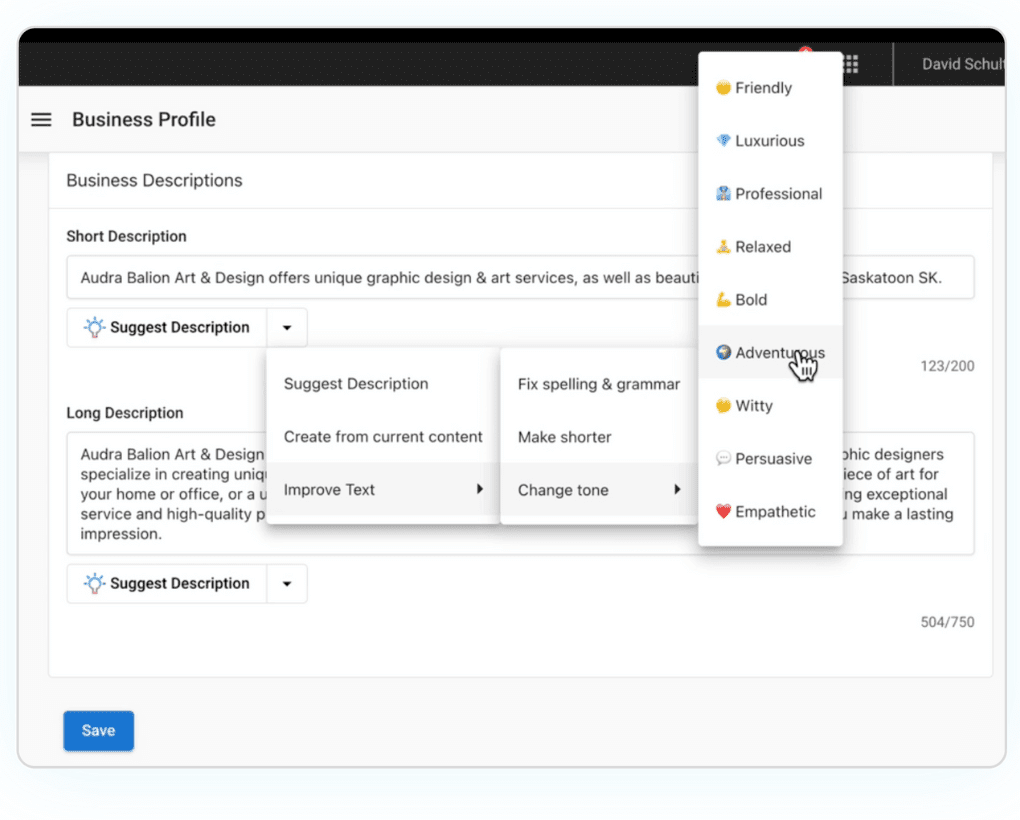 Local seo software AI keyword and description tool